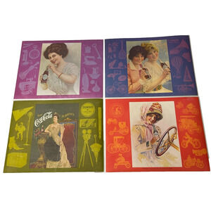Vintage Coca-Cola Advertising Place Mats Circa 1903-1912 Set of 4 - 16" x 12"